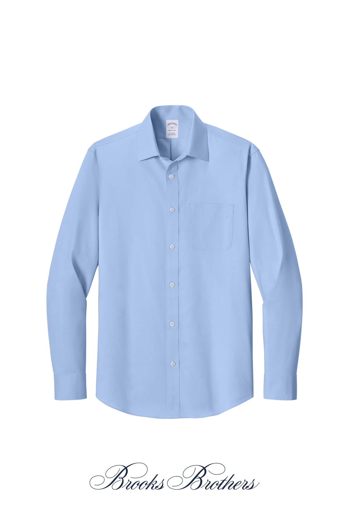 Brooks Brothers® Wrinkle-Free Stretch Pinpoint Spread Collar Shirt