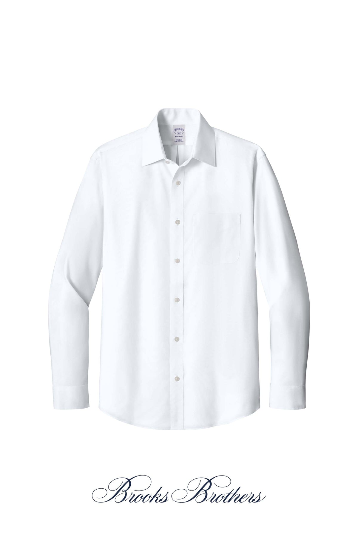 Brooks Brothers® Wrinkle-Free Stretch Pinpoint Spread Collar Shirt