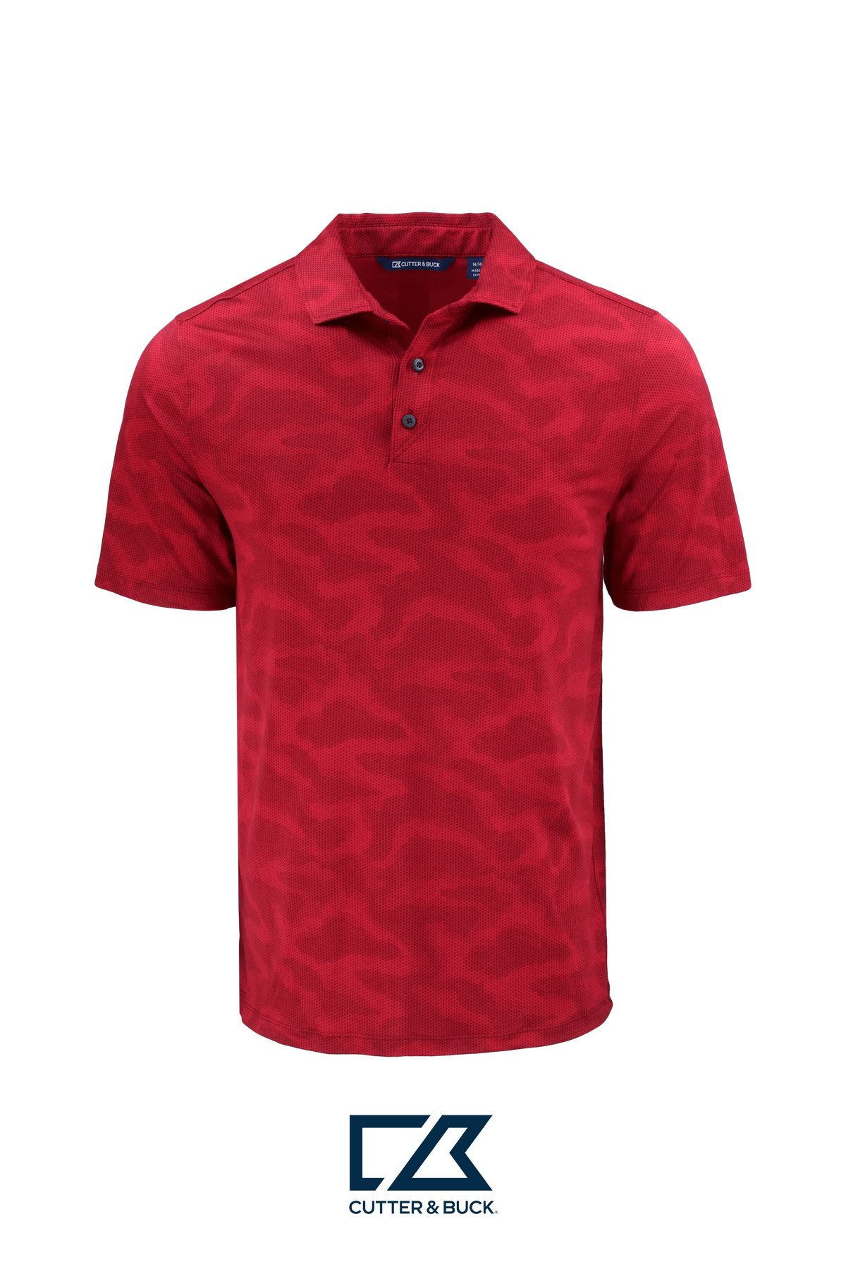 Cutter & Buck Coastline Recycled Double Peached Camo Print Mens Polo