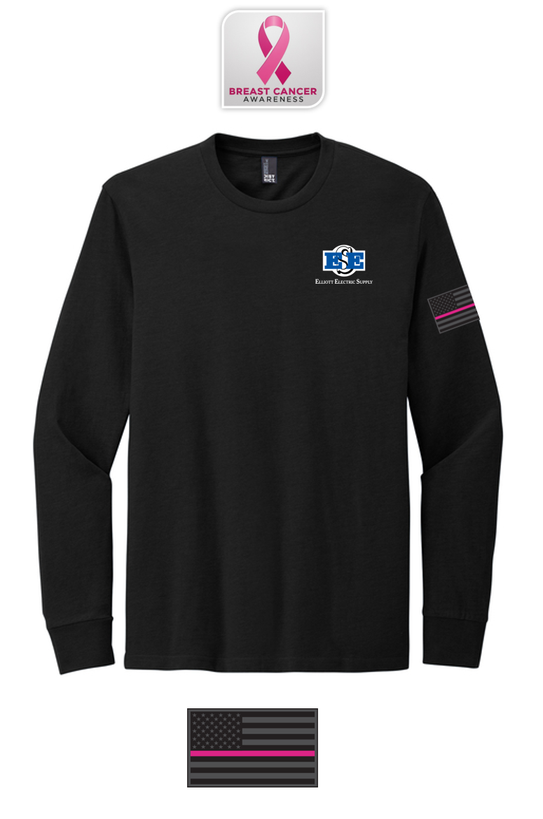 Perfect Blend® CVC Long Sleeve Tee Breast Cancer Awareness